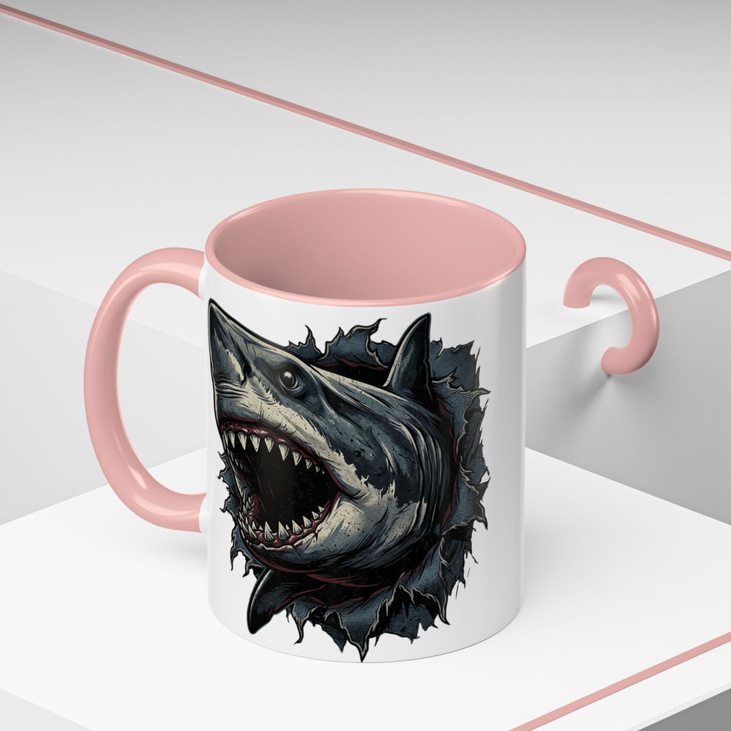 Great White Shark Illustration Mug | Accent Coffee Mug 11oz 15oz
