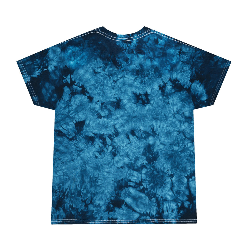 Blue Tie-Dye Shark T-Shirt — 3D Ripping Great White Graphic