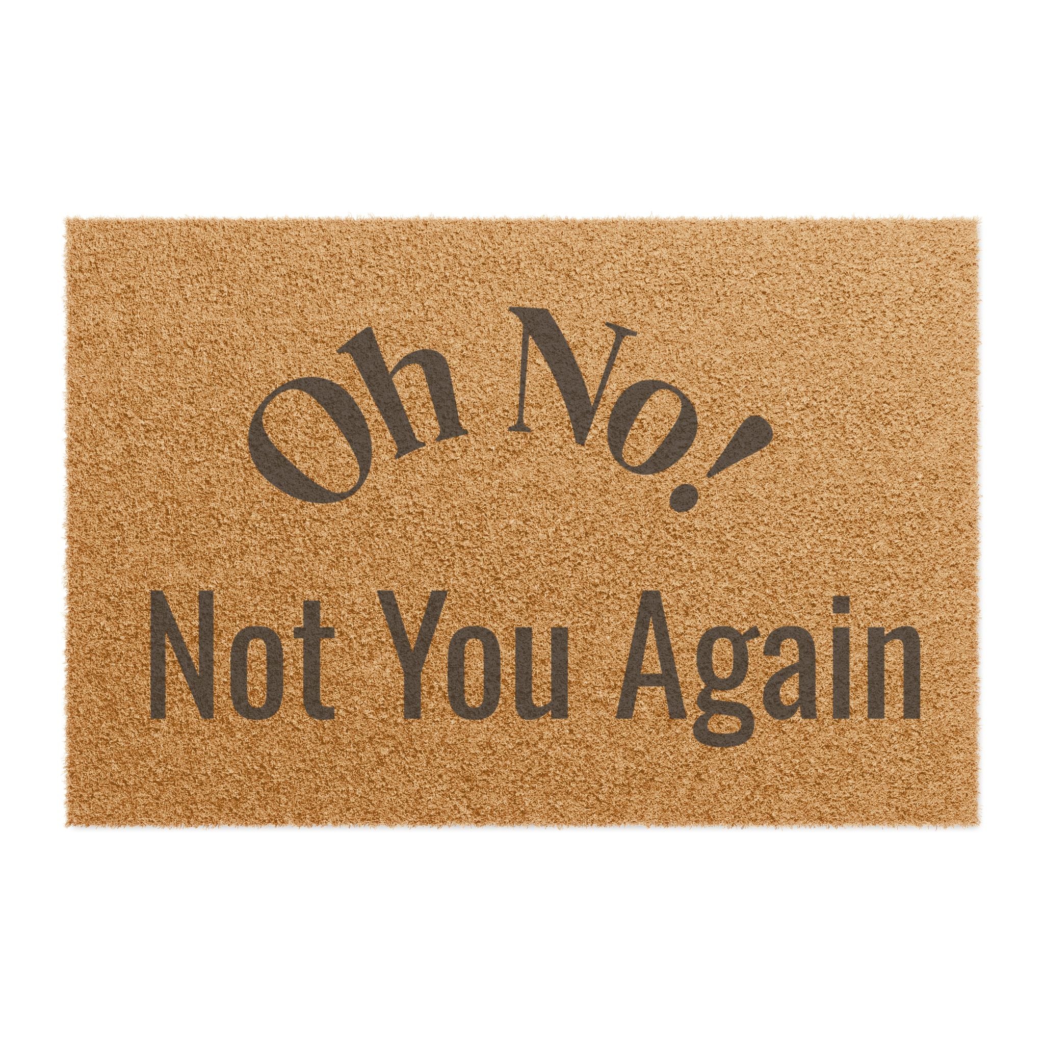 Oh No! Not You Again Doormat | Funny Welcome Mat, Coir Entryway Rug