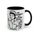 Grumpy Nurse Illustration Mug | Accent Coffee Mug 11oz 15oz