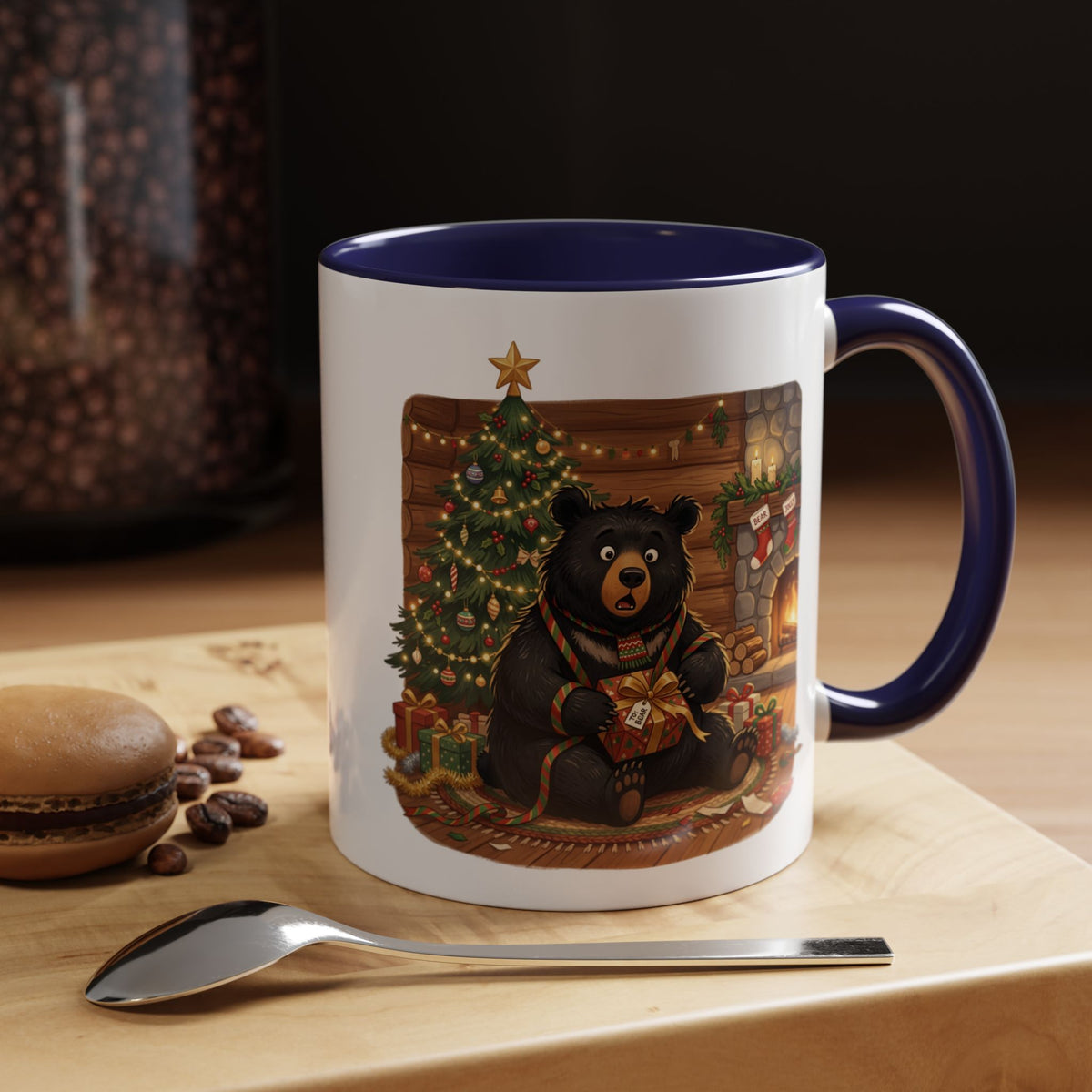 Cozy Christmas Bear Mug | Accent Coffee Mug