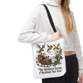 Santa with Dragon Reindeer Tote Bag | Christmas Humor, Holiday Illustration