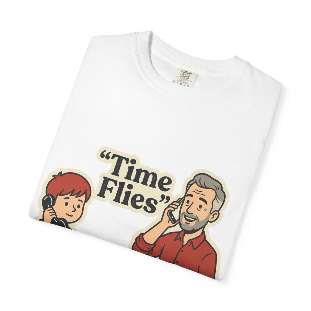 Retro Cartoon 'Time Flies' T-Shirt — 'Would You Go Back?' Graphic Tee
