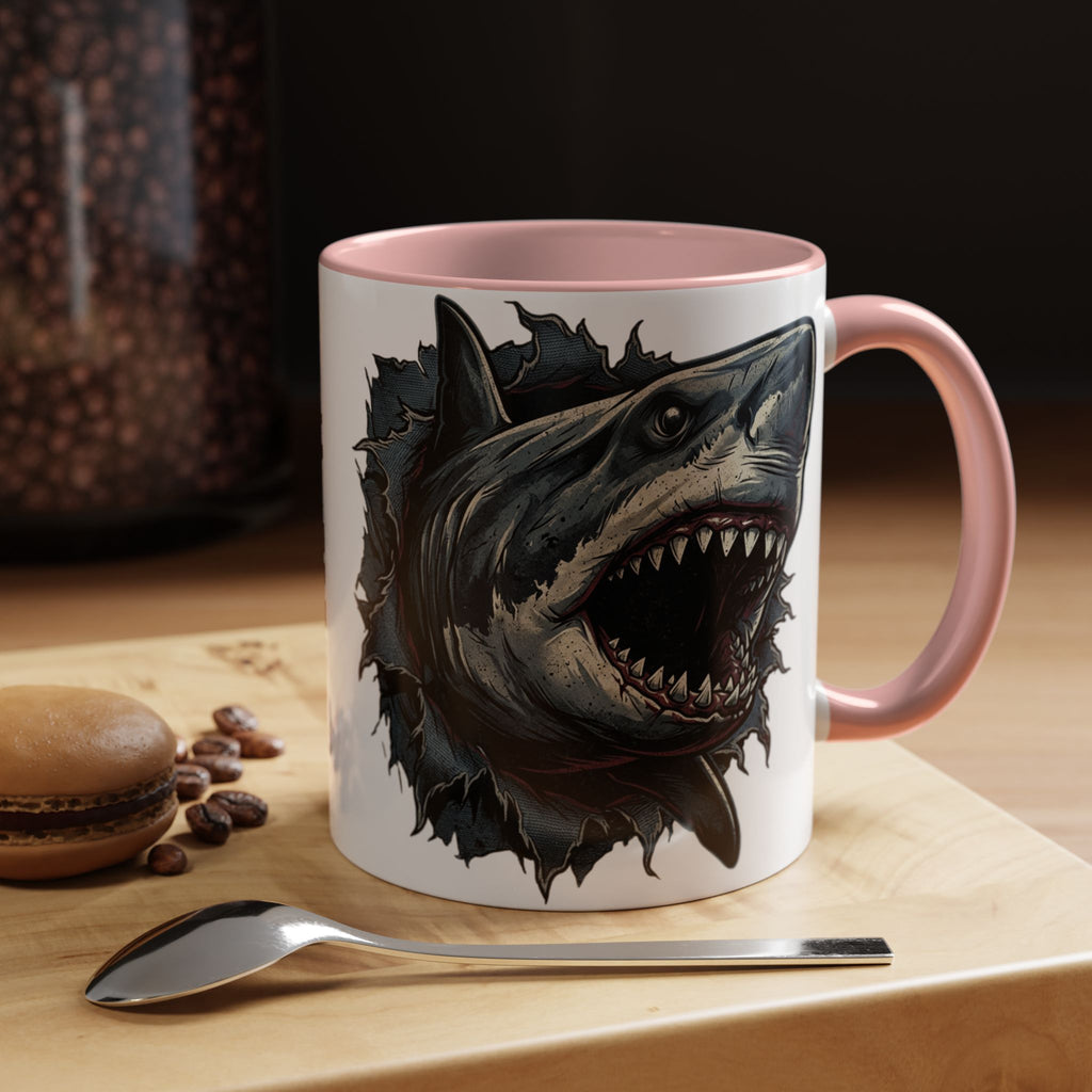 Great White Shark Illustration Mug | Accent Coffee Mug 11oz 15oz