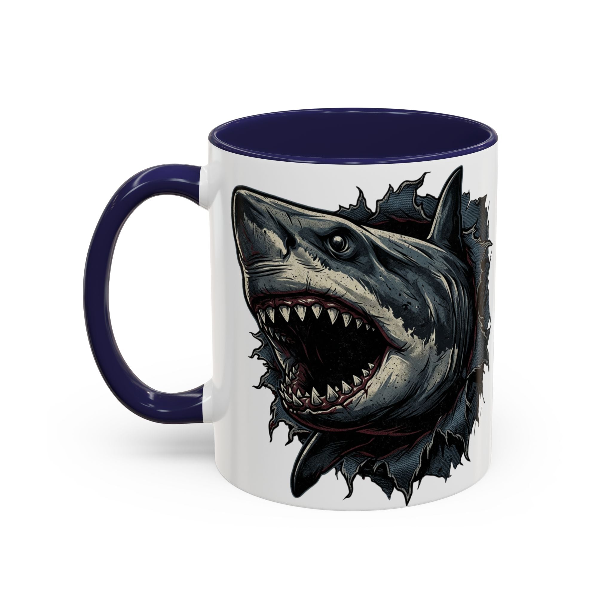 Great White Shark Illustration Mug | Accent Coffee Mug 11oz 15oz