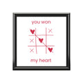 You Won My Heart Jewelry Box — Romantic Tic-Tac-Toe Keepsake Gift