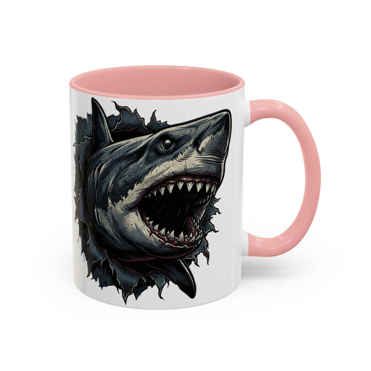 Great White Shark Illustration Mug | Accent Coffee Mug 11oz 15oz