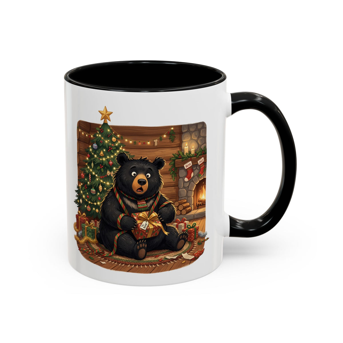 Cozy Christmas Bear Mug | Accent Coffee Mug